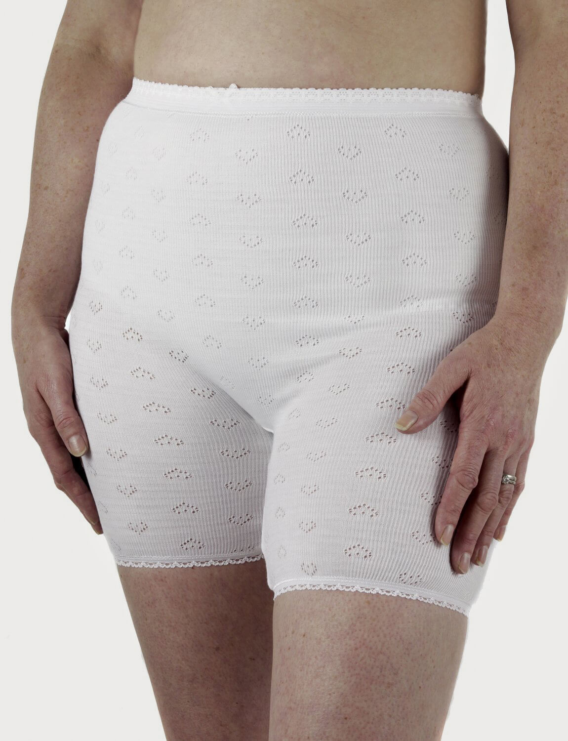 Longer Length Pantee, White Longer Length Pantee, White