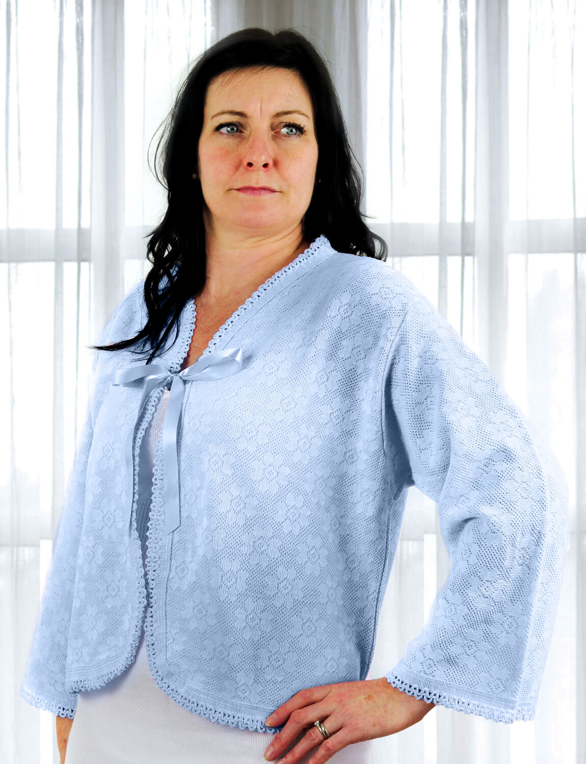 Bed Jacket in Blue, Thermal Underwear for Women