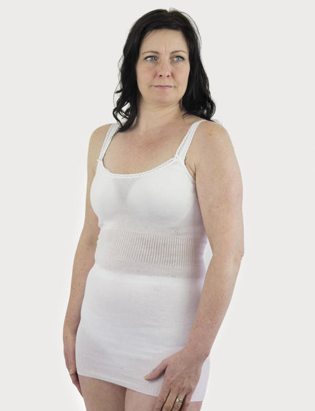 French Neck Vest, White
