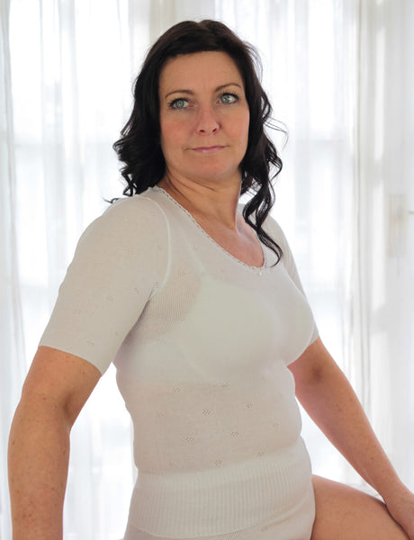 Short Sleeve Spencer Vest, White